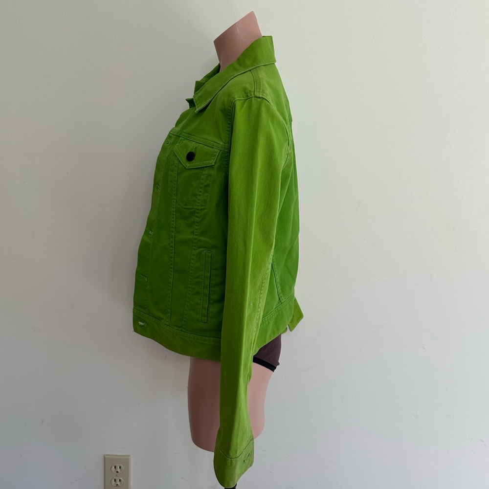 Talbots Classic Jean Jacket in Bright Green - Picture 8 of 9